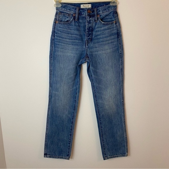 Madewell Stovepipe High Rise Button Fly Ankle Jeans - Picture 3 of 14